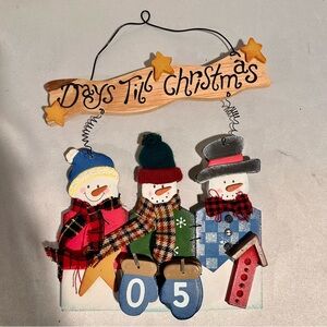 Vintage Snowman Countdown Advent Calendar-11 Piece Set